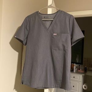 Figs gray scrub top